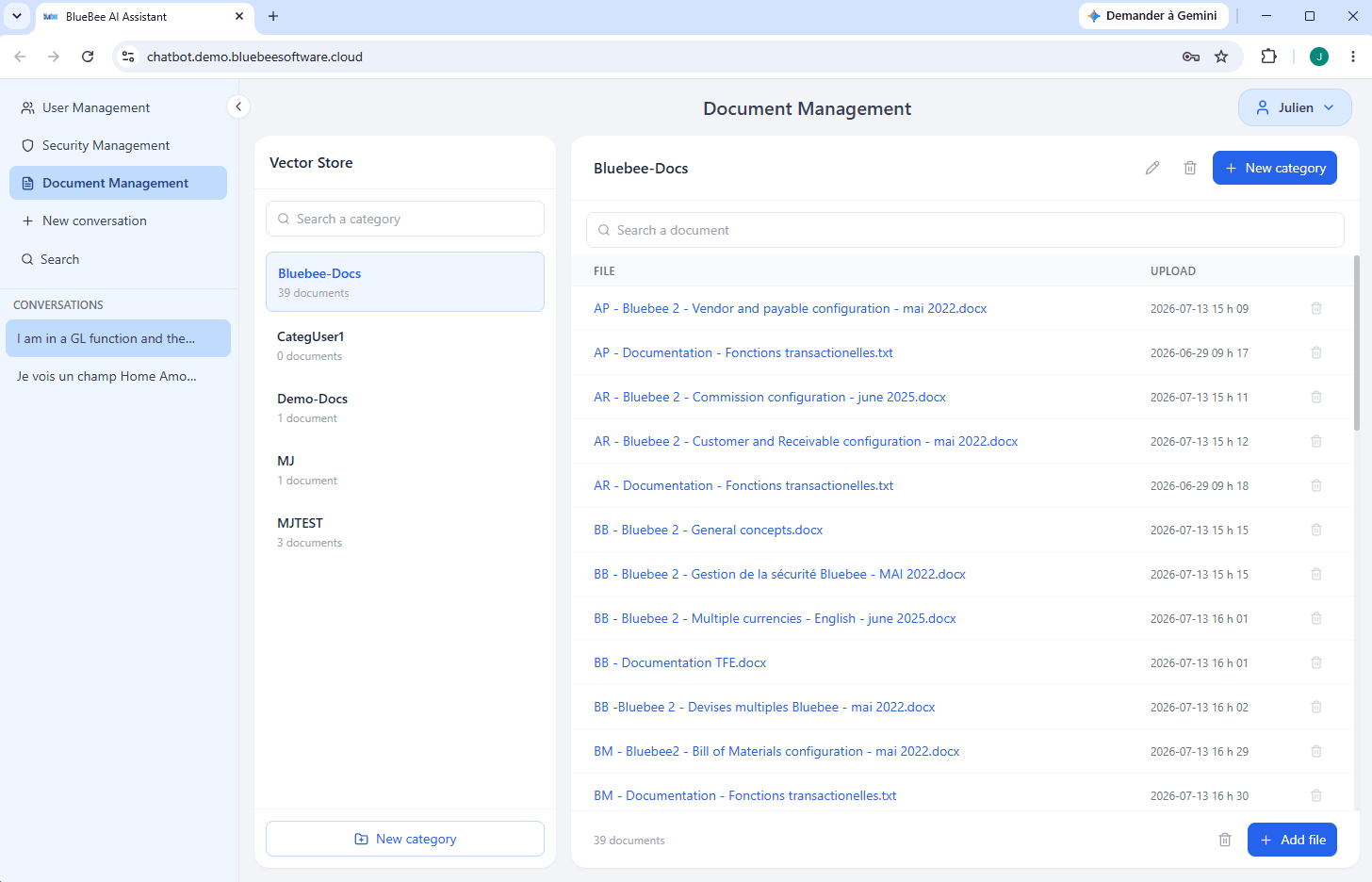 Upload your documents