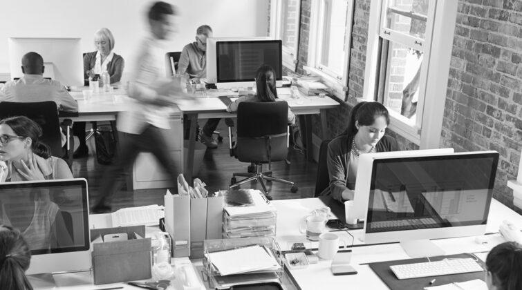 4 families of features included in an ERP software — team at work