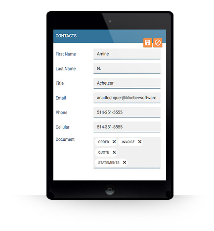 Contact management for document sending